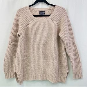 American Eagle ahhmazingly soft light pink crew neck sweater cotton blend large